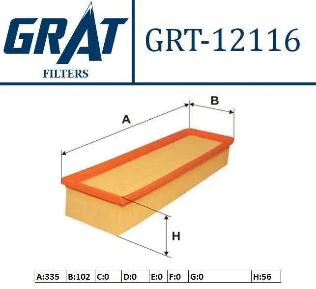 GRAT 12116 Hava Filtresi 1444X1
