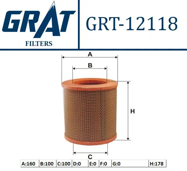 GRAT 12118 Hava Filtresi 1444EY