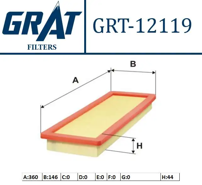 GRAT 12119 Hava Filtresi 1444TT