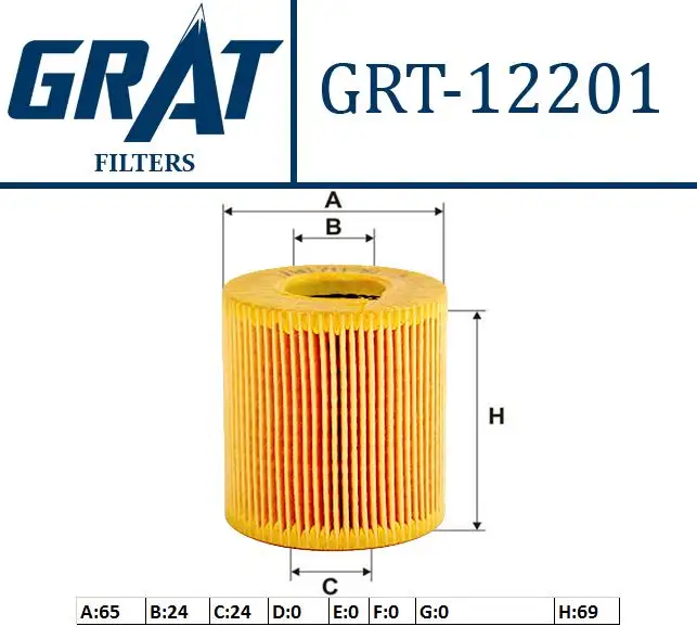 GRAT 12201 Yağ Filtresi 6C1Q6744BA