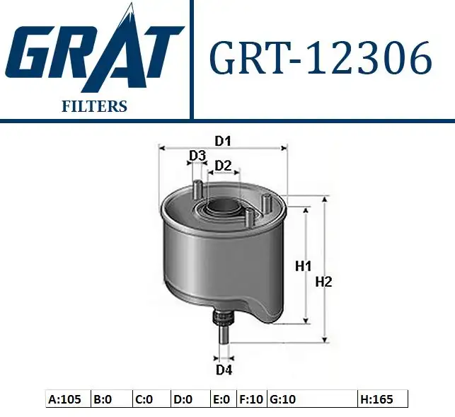 GRAT 12306 Yakıt Filtresi AV6Q9D410AA