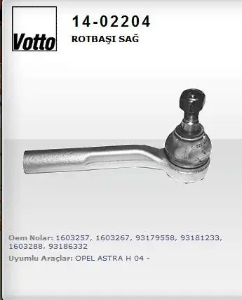 VOTTO 14-02204 Rot Başı (Sağ) 1603257