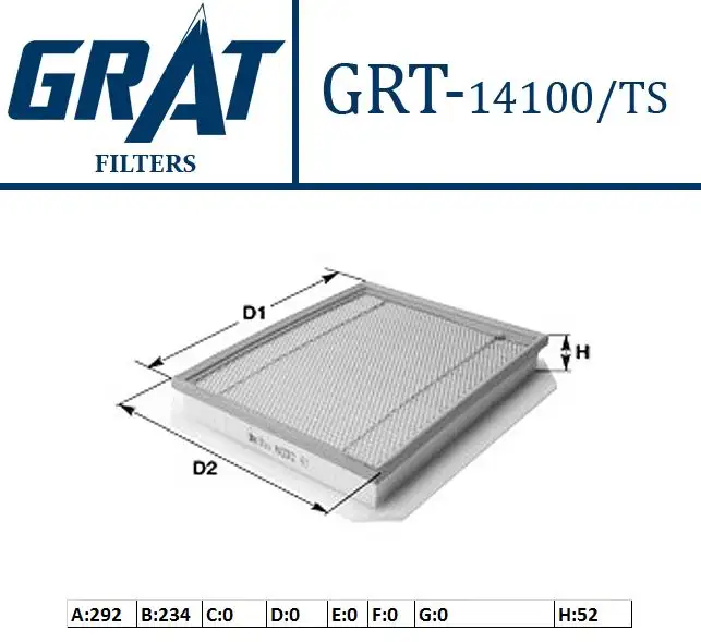 GRAT 14100TS Hava Filtresi 5834281