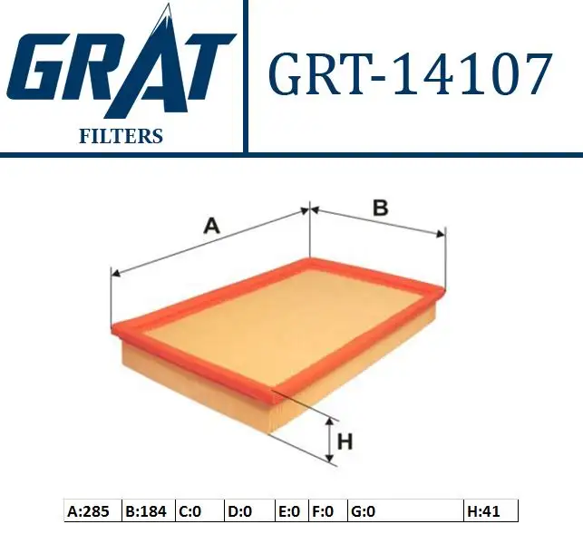 GRAT 14107 Hava Filtresi 834297