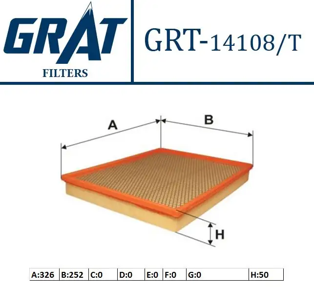 GRAT 14108T Hava Filtresi 835630