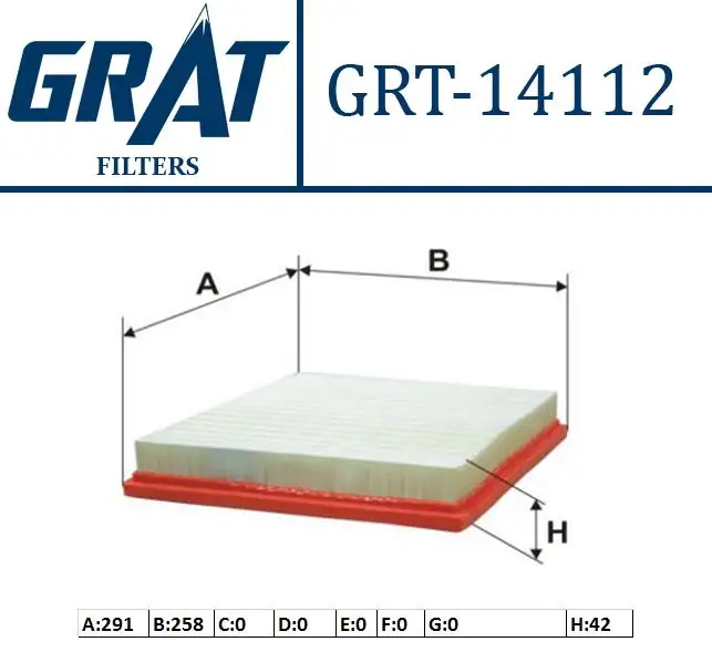 GRAT 14112 Hava Filtresi 834647