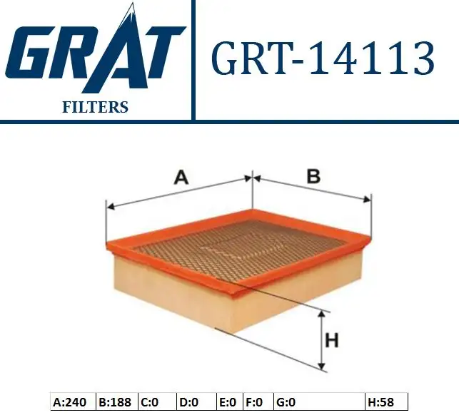 GRAT 14113 Hava Filtresi 834316