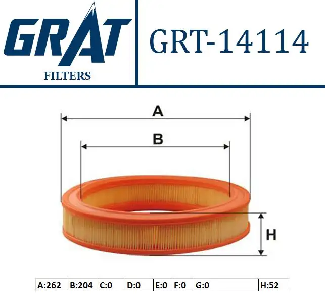 GRAT 14114 Hava Filtresi 834801