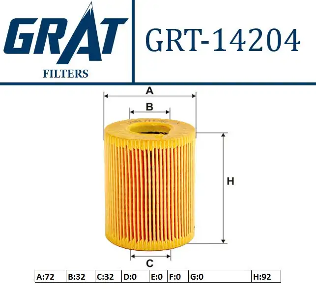 GRAT 14204 Yağ Filtresi 650300