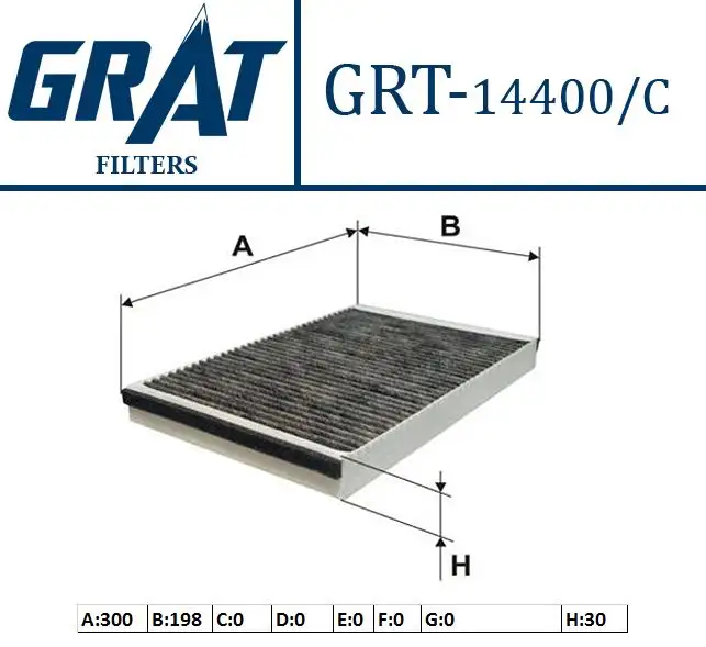 GRAT 14400C Polen Filtresi (Karbonlu) 1808610
