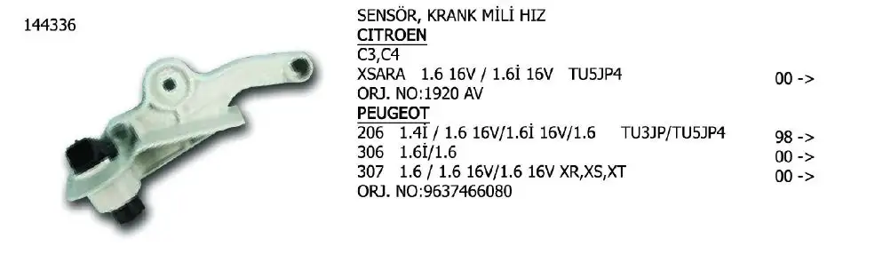 ÜNÜVAR 144336 Krank Sensörü