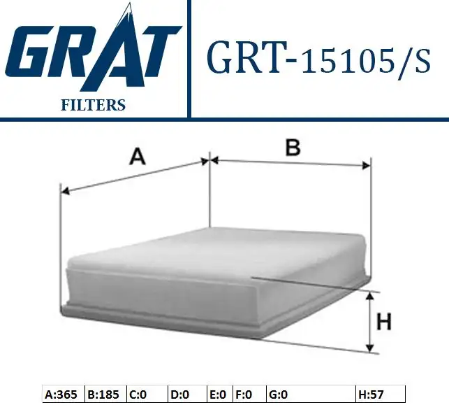 GRAT 15105S Hava Filtresi 1J0129620A
