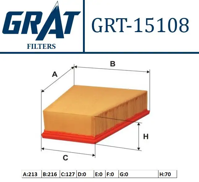 GRAT 15108 Hava Filtresi 6Q0129620