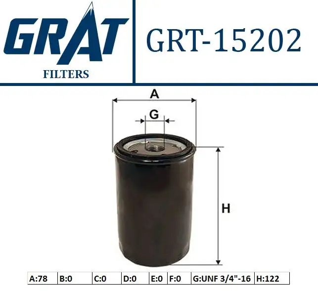 GRAT 15202 Yağ Filtresi 06A115561B