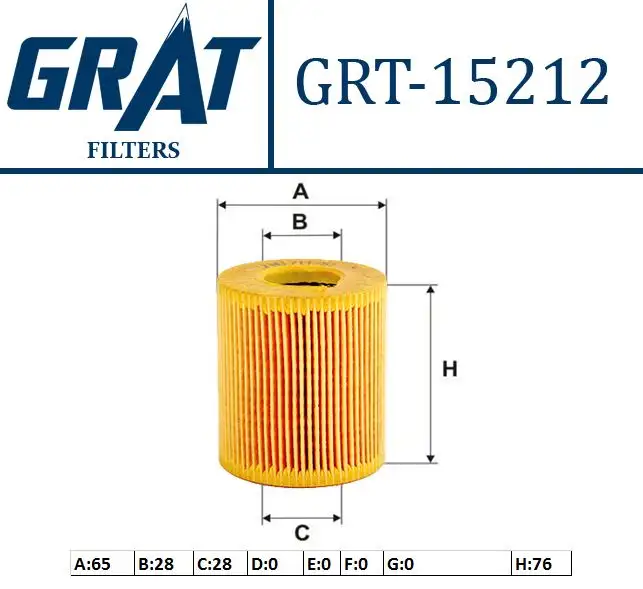 GRAT 15212 Yağ Filtresi 03P115562