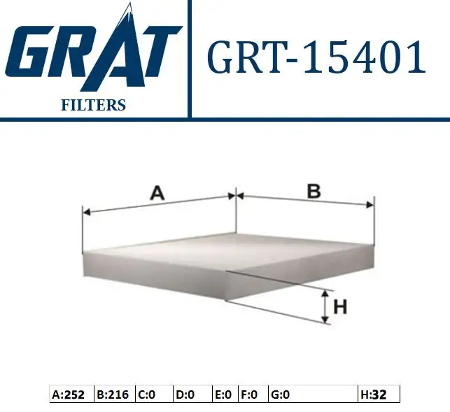 GRAT 15401 Polen Filtresi 6Q0820367
