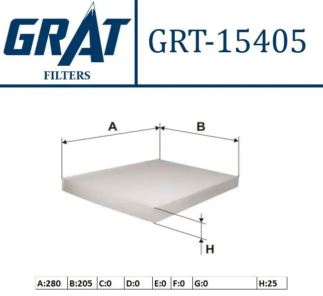 GRAT 15405 Polen Filtresi 1H0819644
