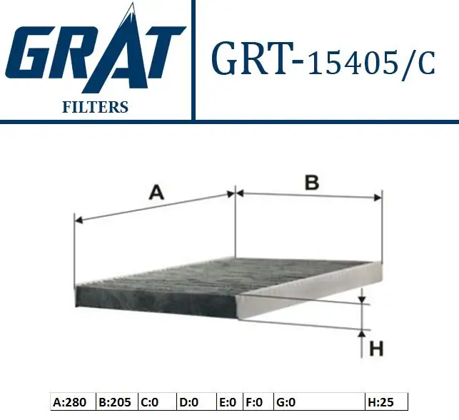 GRAT 15405C Polen Filtresi (Karbonlu) 1J0819644A
