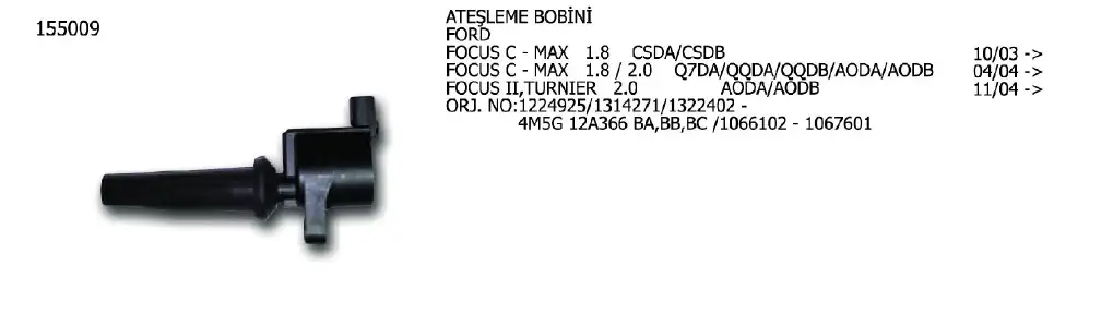 ÜNÜVAR 155009-2 Bobin