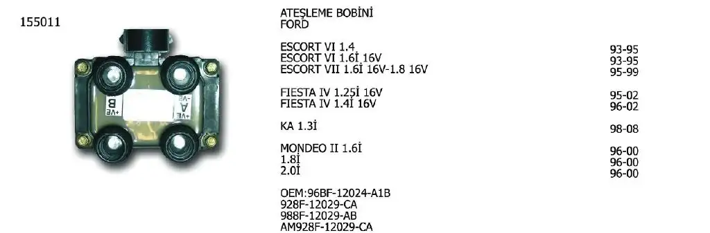 ÜNÜVAR 155011-2 Bobin