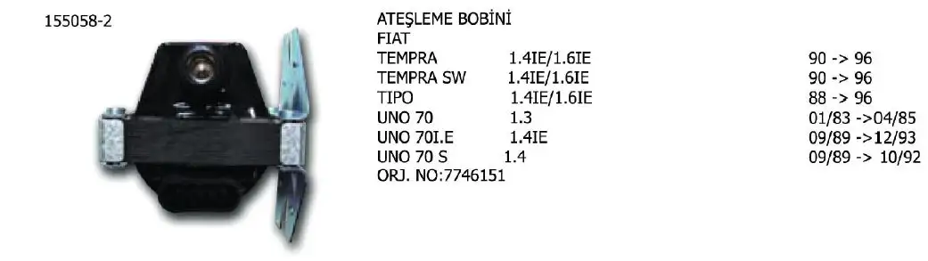 ÜNÜVAR 155058-2 Bobin