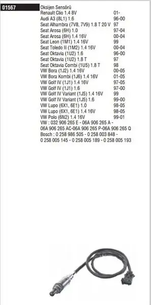 DODUCO 1567 Oksijen Sensörü 06A906265A