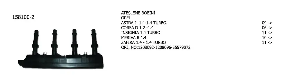 ÜNÜVAR 158100-2 Bobin