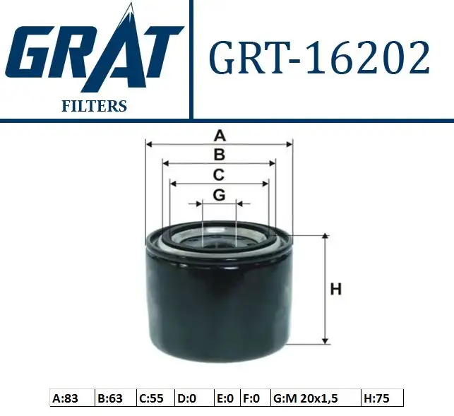 GRAT 16202 Yağ Filtresi 2630035500