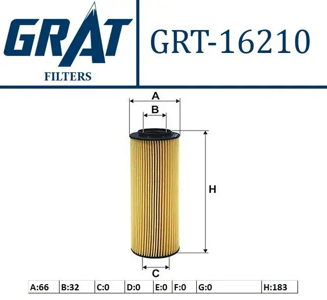 GRAT 16210 Yağ Filtresi 263203A001
