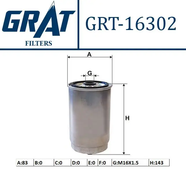 GRAT 16302 Yakıt Filtresi 319222B900