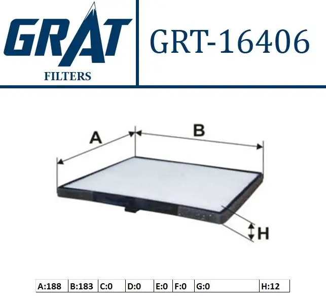 GRAT 16406 Polen Filtresi 9713307010