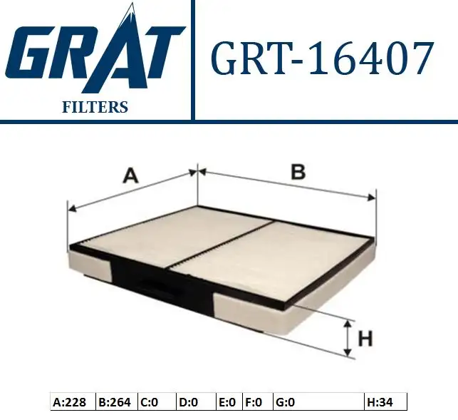 GRAT 16407 Polen Filtresi 971332D000