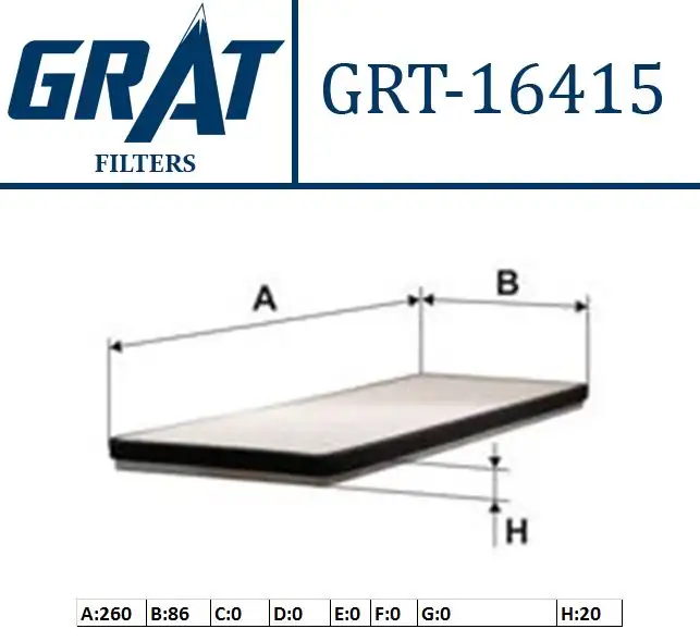 GRAT 16415 Polen Filtresi 971334P000