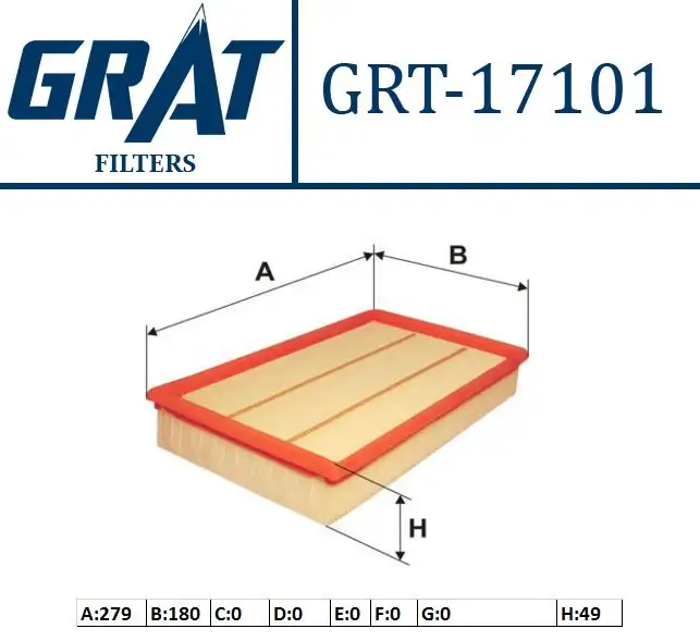GRAT 17101 Hava Filtresi 1C159601AF