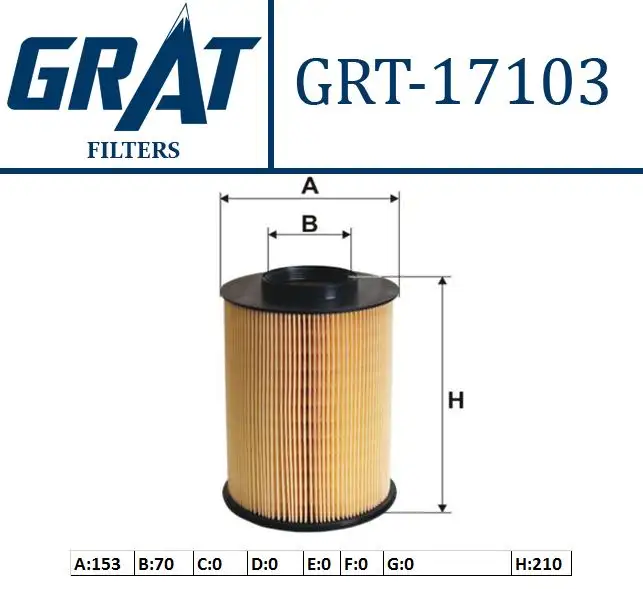 GRAT 17103 Hava Filtresi AV619601AE