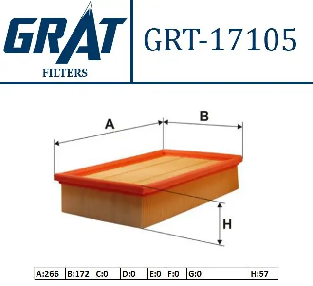 GRAT 17105 Hava Filtresi 3M519601DA
