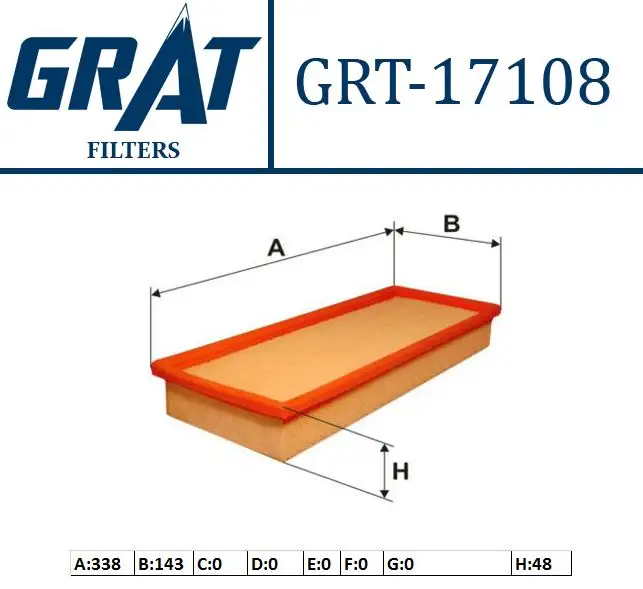 GRAT 17108 Hava Filtresi 1S719601A1B