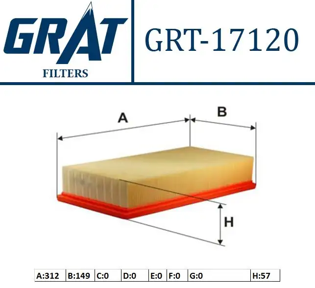 GRAT 17120 Hava Filtresi 92VB9601HA