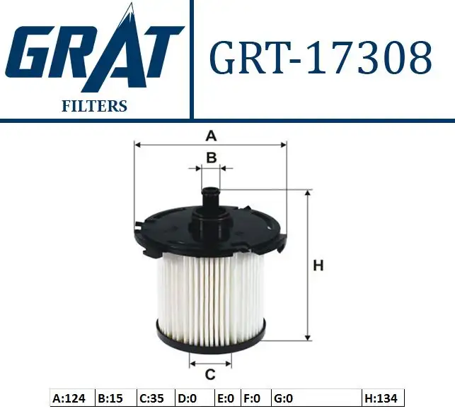 GRAT 17308 Yakıt Filtresi CC119176BA