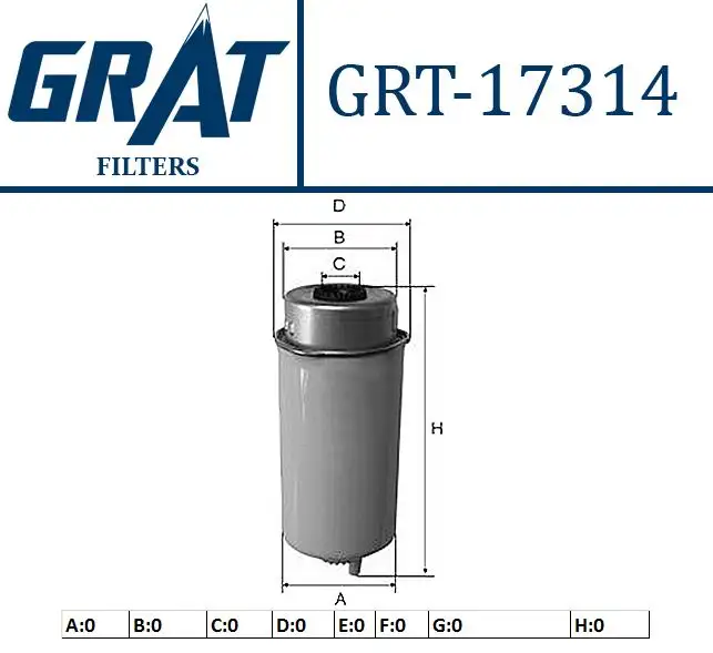 GRAT 17314 Yakıt Filtresi 03C119176AA