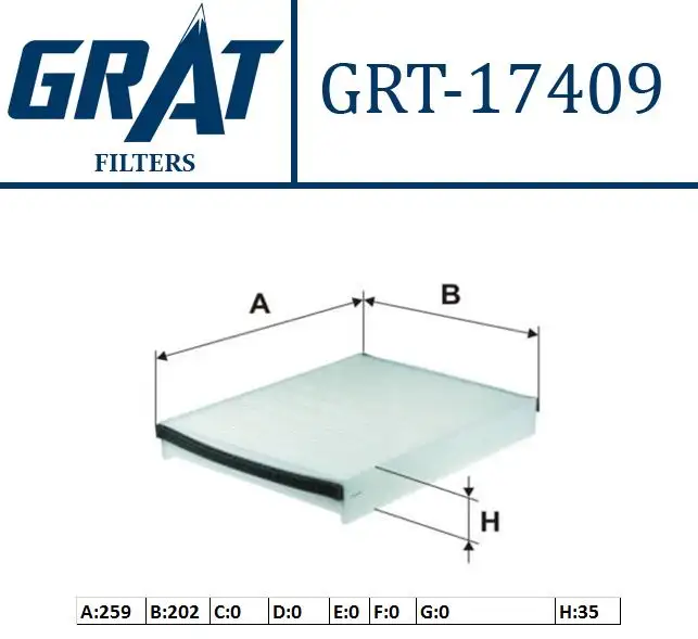 GRAT 17409 Polen Filtresi AV6N18D543AA