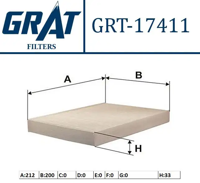 GRAT 17411 Polen Filtresi 6C1116N