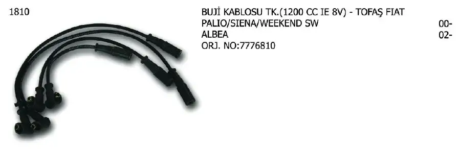 ÜNÜVAR 1810 Buji Kablosu 7735340