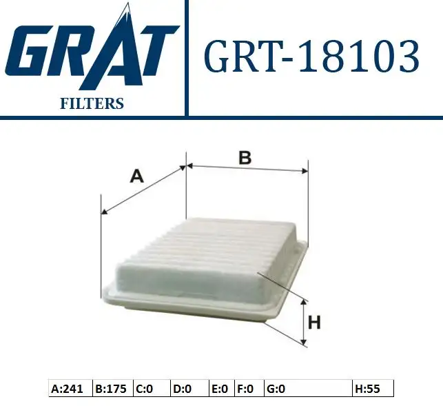 GRAT 18103 Hava Filtresi 178010D060