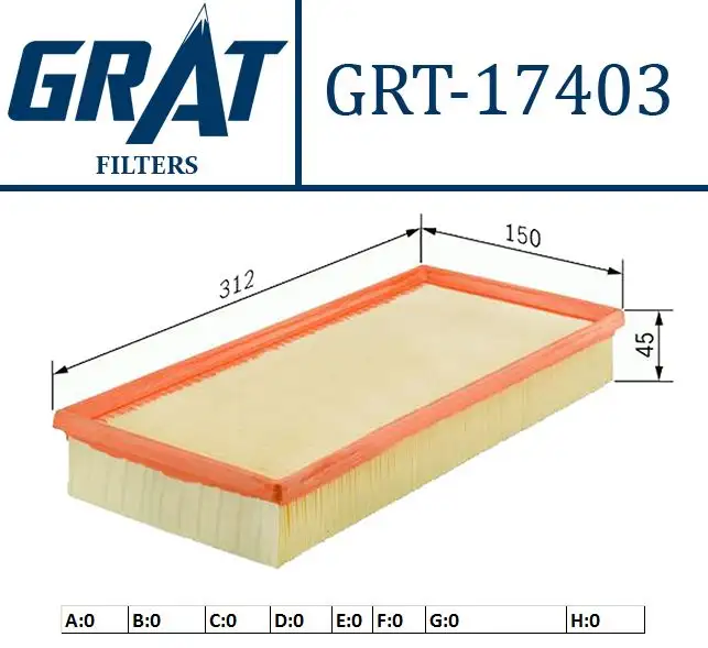 GRAT 18107 Hava Filtresi 1780102050