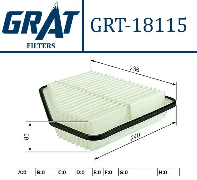 GRAT 18115 Hava Filtresi 1780126010
