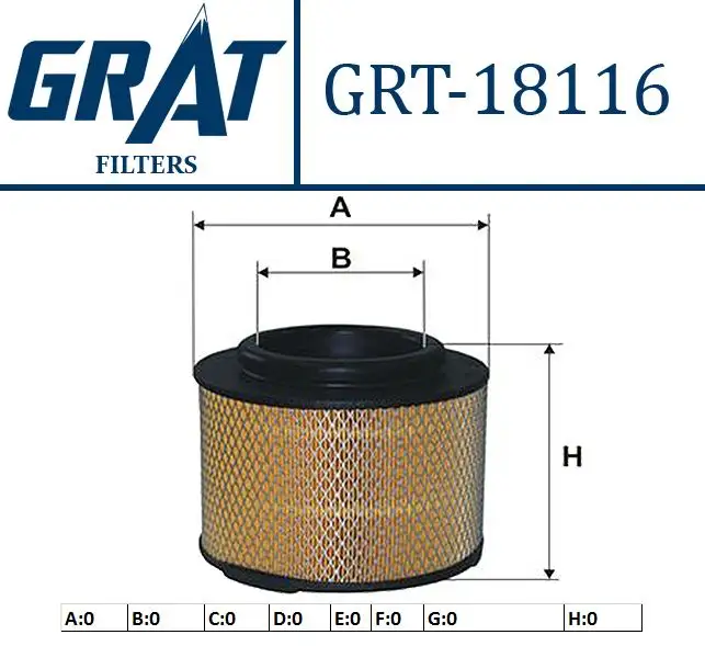 GRAT 18116 Hava Filtresi 6M349601AB