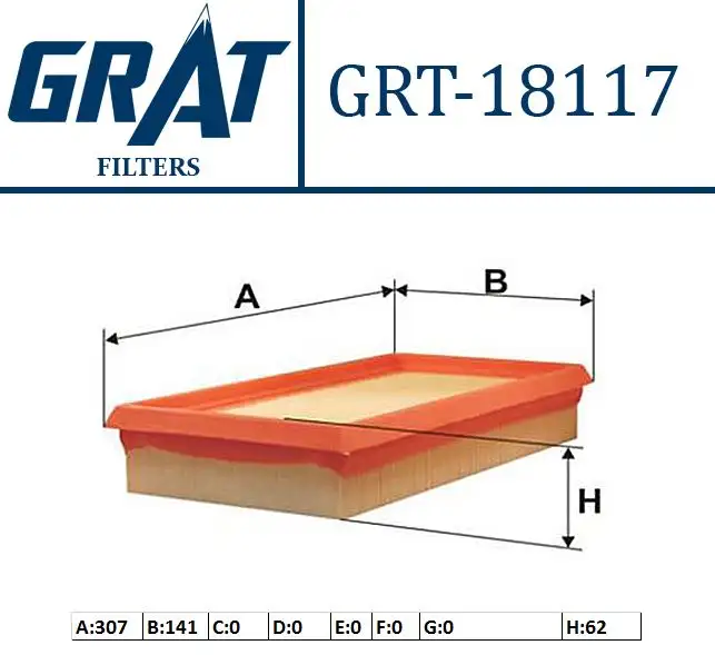 GRAT 18117 Hava Filtresi 178010N040