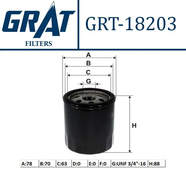 GRAT 18203 Yağ Filtresi 90915YZZJ3