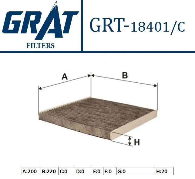 GRAT 18401C Polen Filtresi (Karbonlu) 897400850